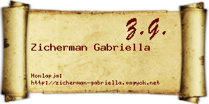 Zicherman Gabriella névjegykártya